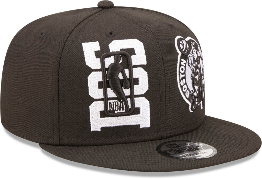 Boston Celtics New Era Black 2022 NBA Draft 9FIFTY Snapback Hat product image 3, provided for visual reference and product