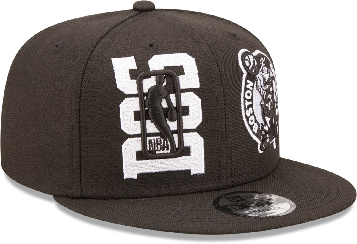 Boston Celtics New Era Black 2022 NBA Draft 9FIFTY Snapback Hat product image 3, provided for visual reference and product