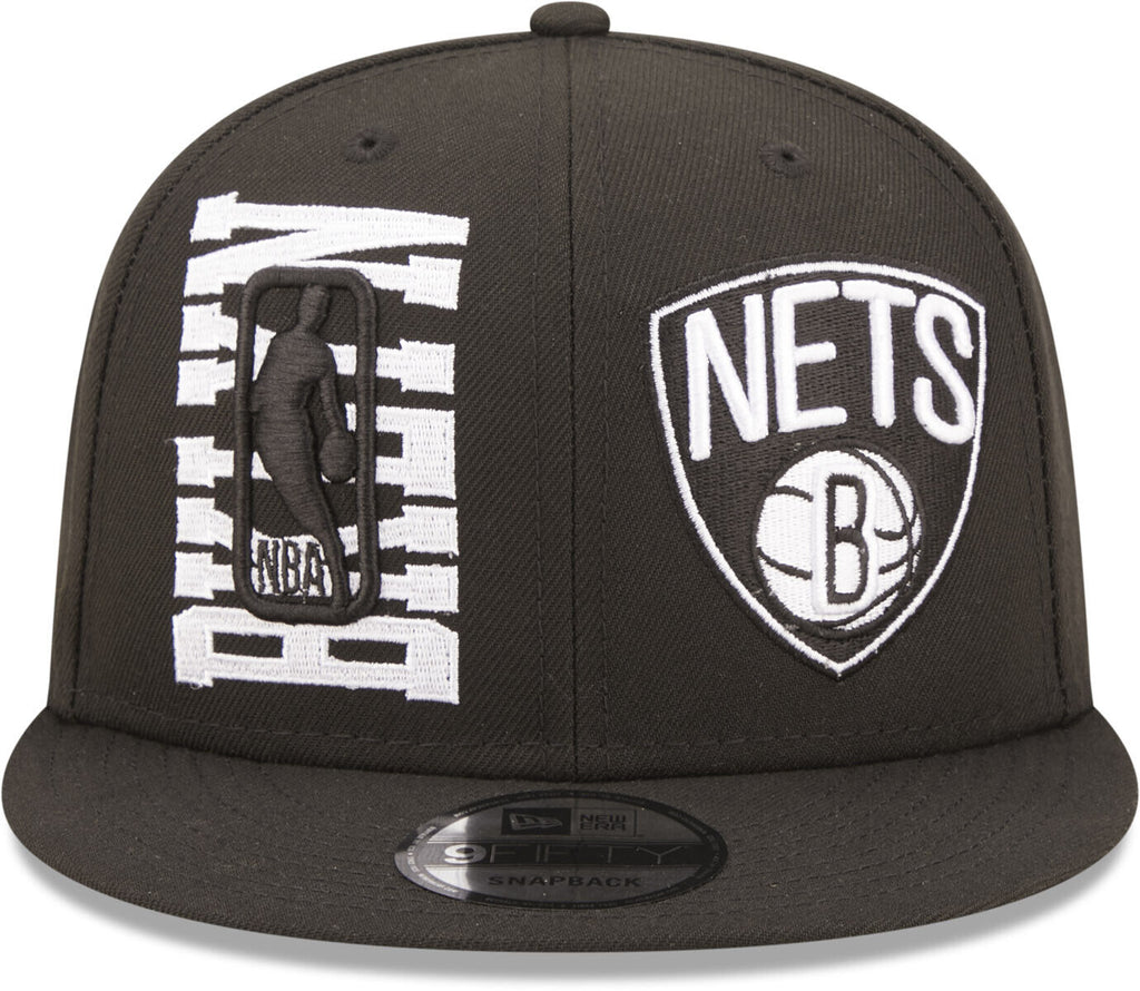 Brooklyn Nets New Era Black 2022 NBA Draft 9FIFTY Snapback Hat product image 2, provided for visual reference and product