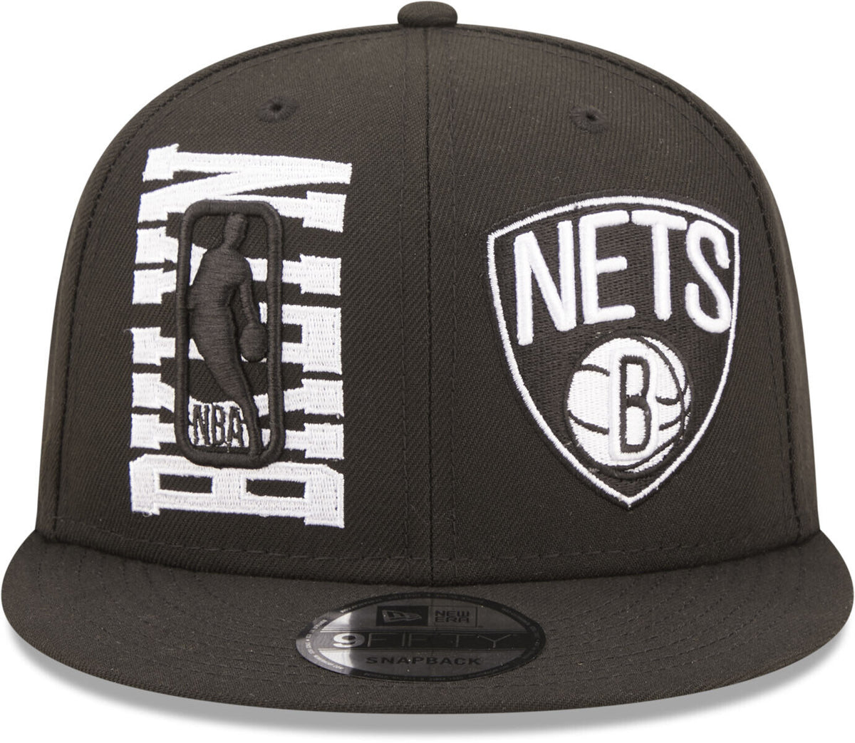 Brooklyn Nets New Era Black 2022 NBA Draft 9FIFTY Snapback Hat product image 2, provided for visual reference and product