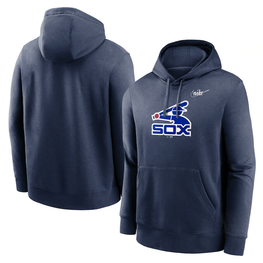 Chicago White Sox Nike Cooperstown Collection Logo Navy Club Pullover Hoodie product image 1, provided for visual reference