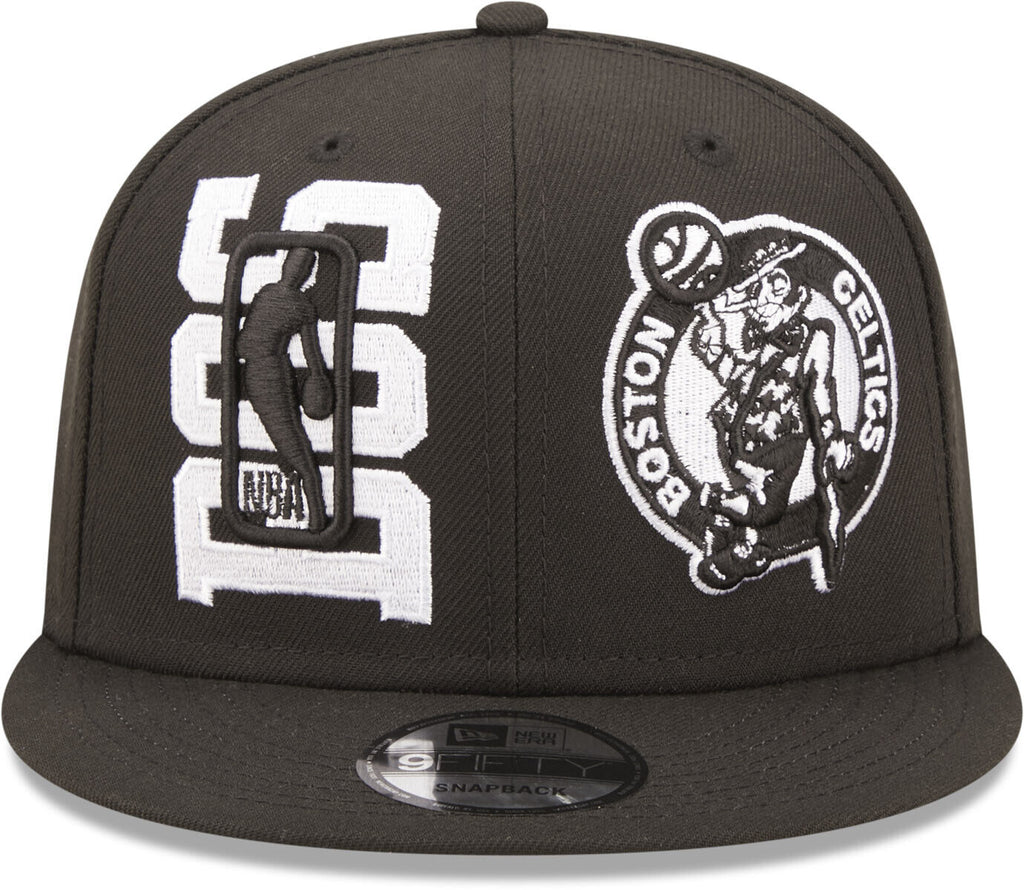 Boston Celtics New Era Black 2022 NBA Draft 9FIFTY Snapback Hat product image 2, provided for visual reference and product