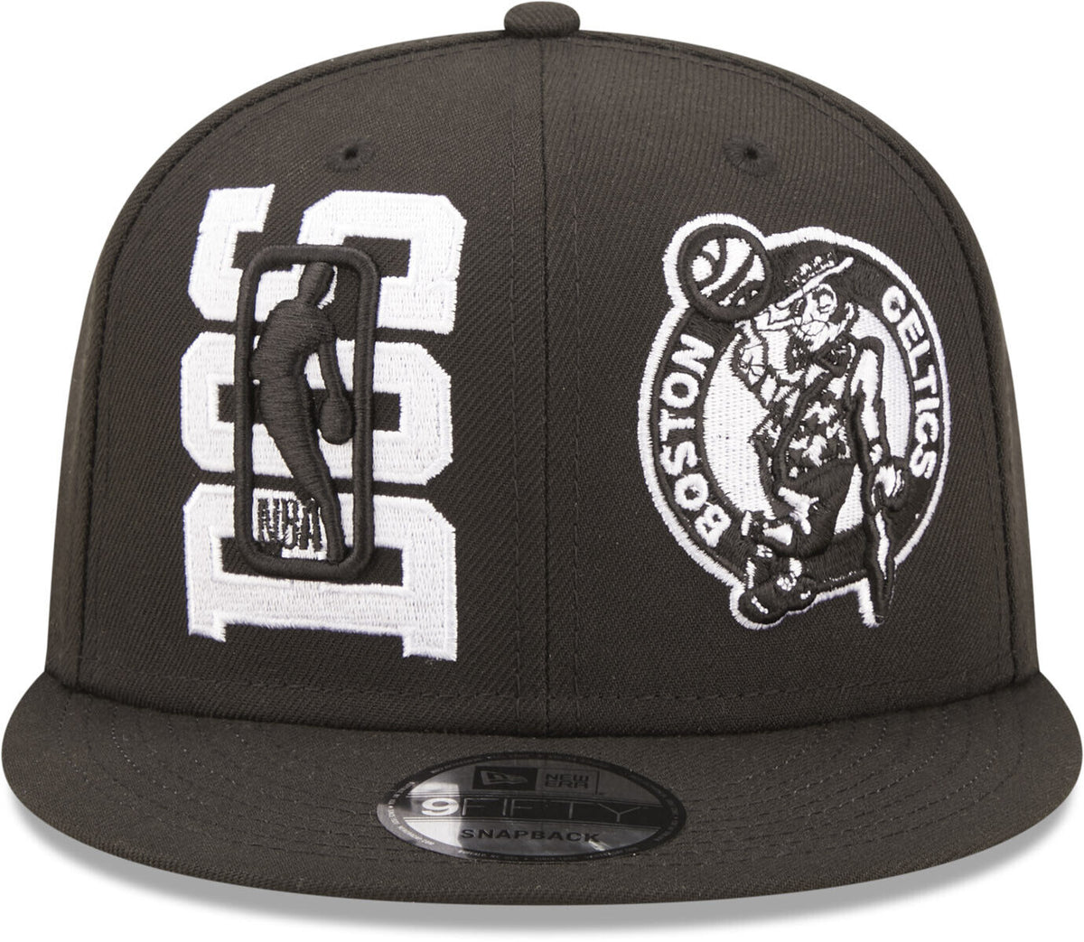 Boston Celtics New Era Black 2022 NBA Draft 9FIFTY Snapback Hat product image 2, provided for visual reference and product