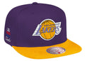 Los Angeles Lakers 1988 NBA Finals Side Patch 2 Tone Purple/ Gold Mitchell & Ness Snapback Hat product image 1, provided for