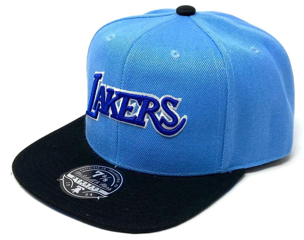 Mitchell & Ness Los Angeles Lakers Hardwood Classics Reload 2.0 Blue/Black Dynasty Fitted Hat for Men product image 1,