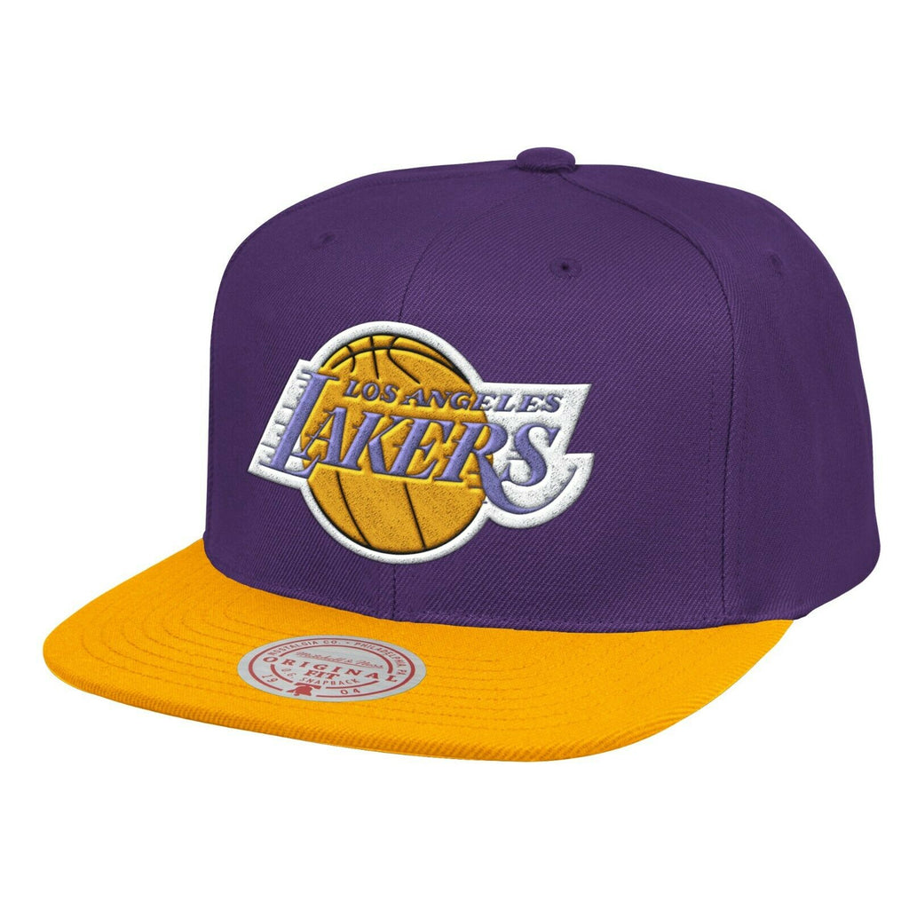 Los Angeles Lakers 1988 NBA Finals Side Patch 2 Tone Purple/ Gold Mitchell & Ness Snapback Hat product image 2, provided for