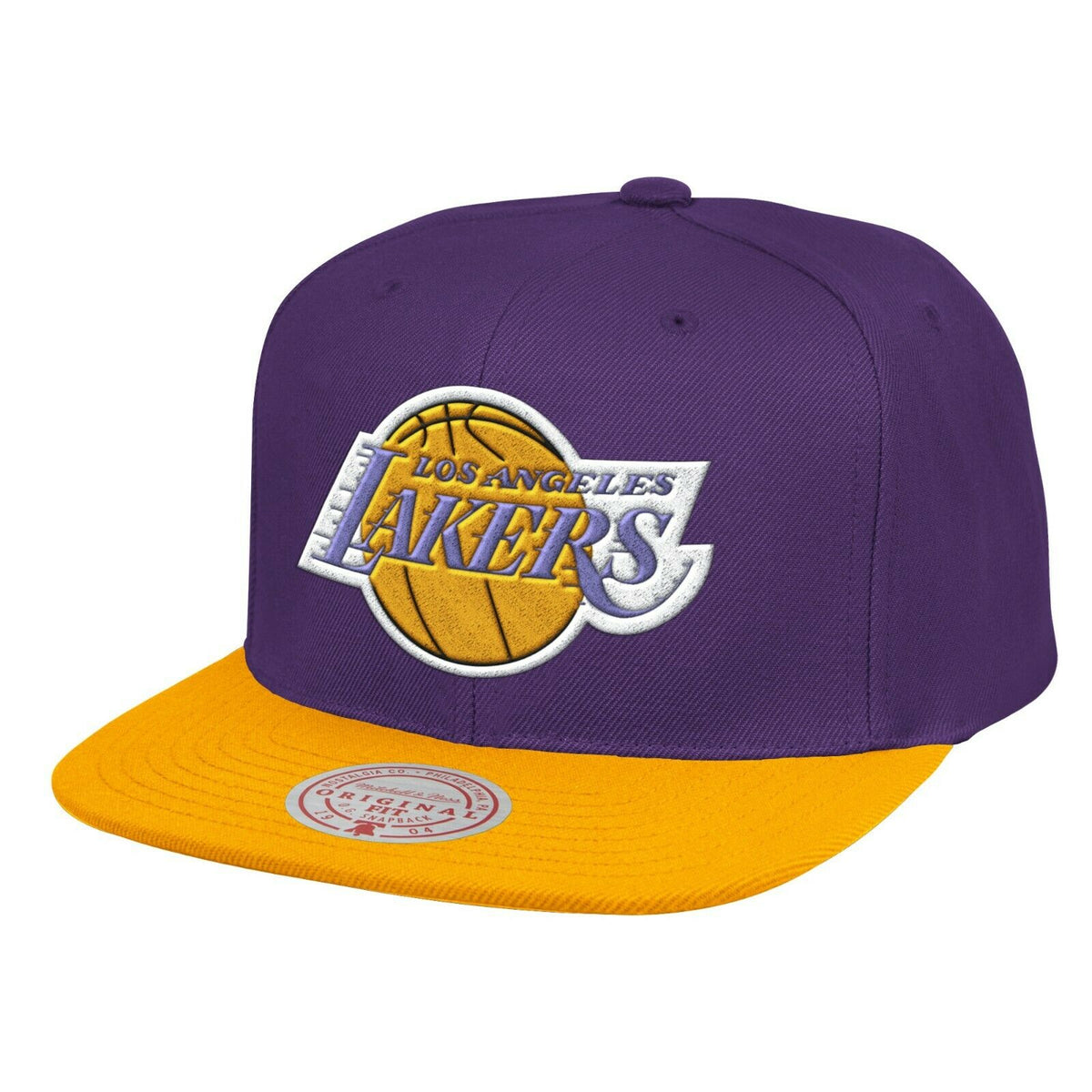 Los Angeles Lakers 1988 NBA Finals Side Patch 2 Tone Purple/ Gold Mitchell & Ness Snapback Hat product image 2, provided for