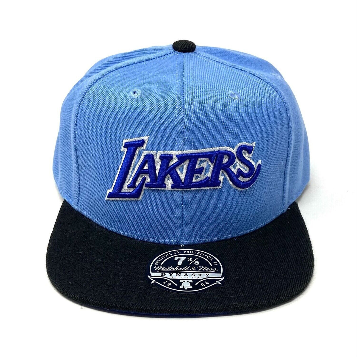 Mitchell & Ness Los Angeles Lakers Hardwood Classics Reload 2.0 Blue/Black Dynasty Fitted Hat for Men product image 2,
