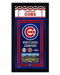 Chicago Cubs 3 Time World Series Champions Miniframe- 13”x 6.75 product image 1, provided for visual reference and product