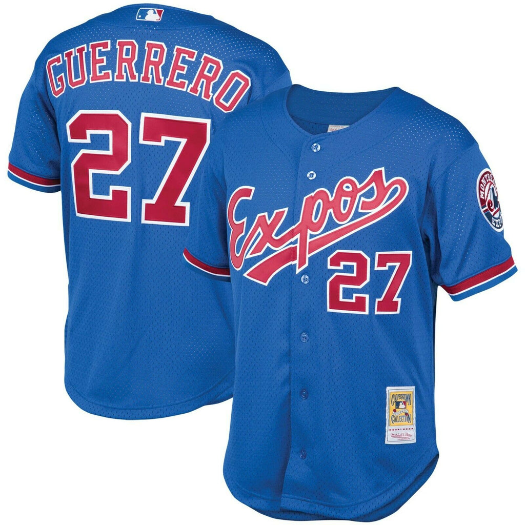 Montreal Expos Vladimir Guerrero Mitchell & Ness Royal 2002 Authentic Cooperstown Collection Mesh Batting Practice Jersey