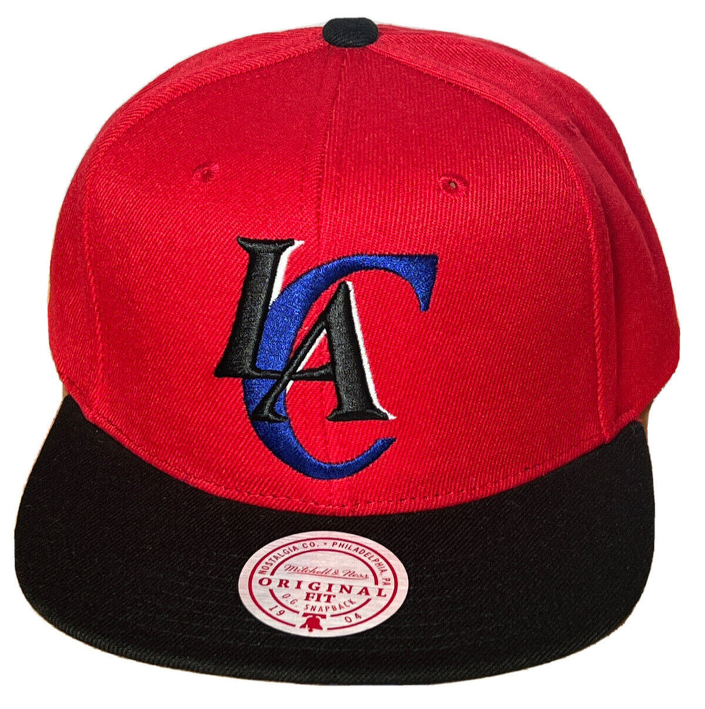 Los Angeles Clippers Hardwood Classics Mitchell & Ness 2 Tone Red/Black Reload 2.0 Snapback Hat product image 1, provided