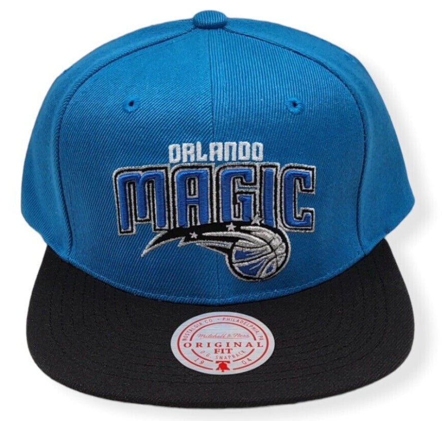 Orlando Magic NBA Core Basic Blue/Black Mitchell & Ness Snapback Hat for Men product image 2, provided for visual reference