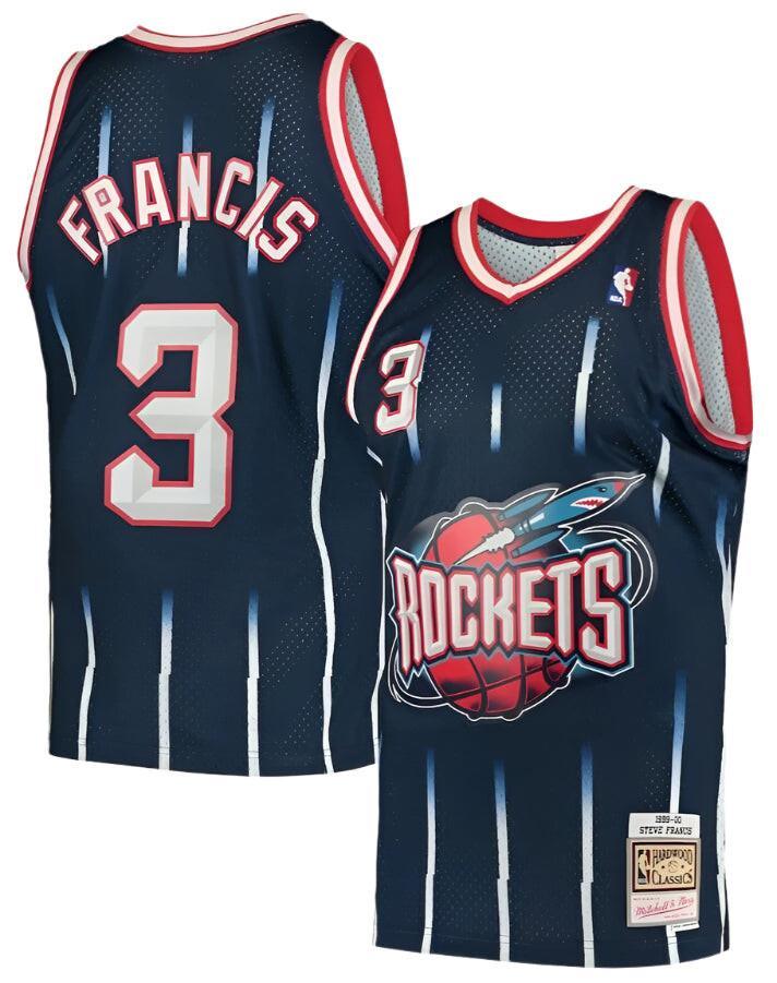 Houston Rockets Steve Francis Mitchell & Ness Navy 1999-2000 Hardwood Classics Swingman Jersey for Men product image 1,