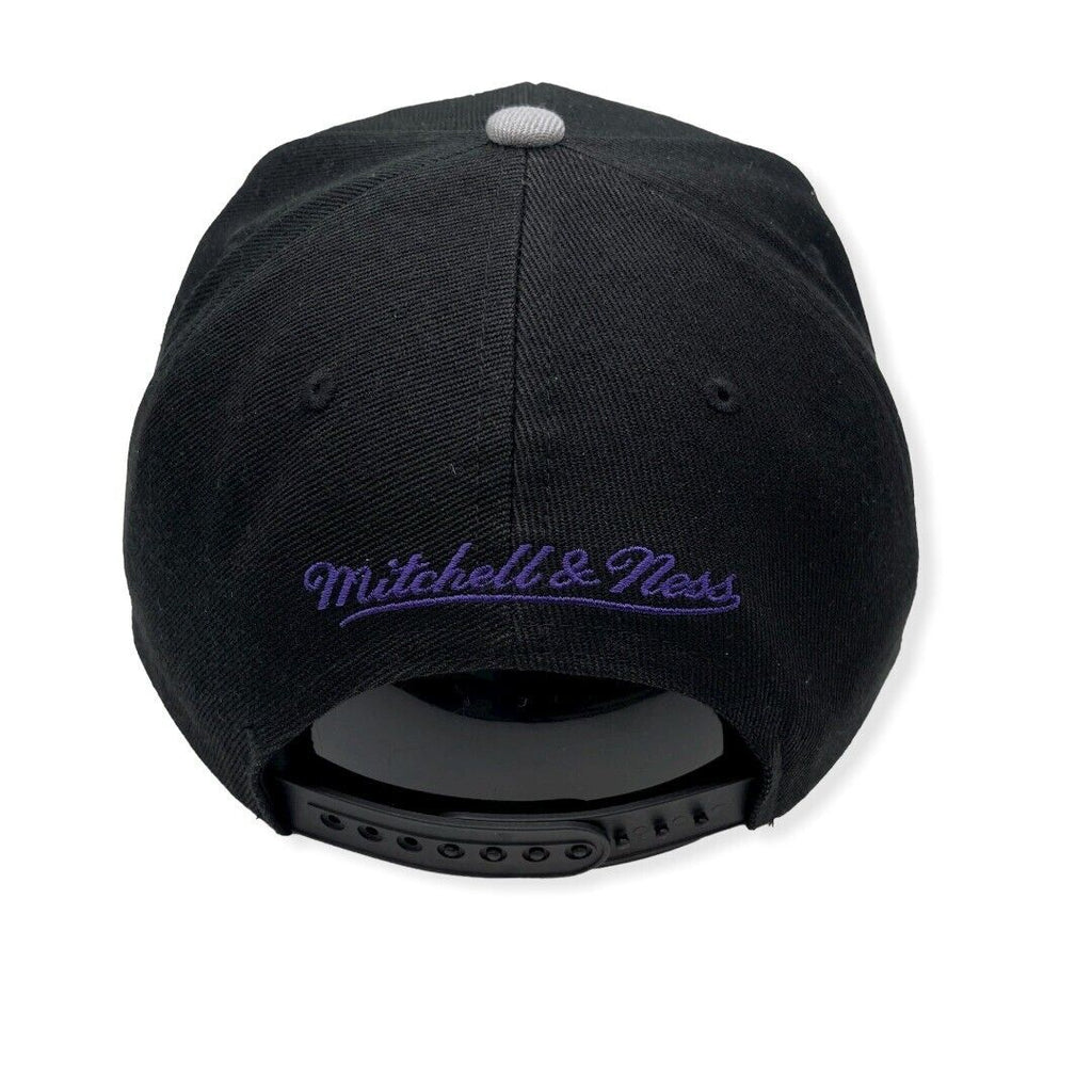 Toronto Raptors NBA Core Basic Script 2 Tone Black/Gray Mitchell & Ness Snapback Hat for Men product image 4, provided for