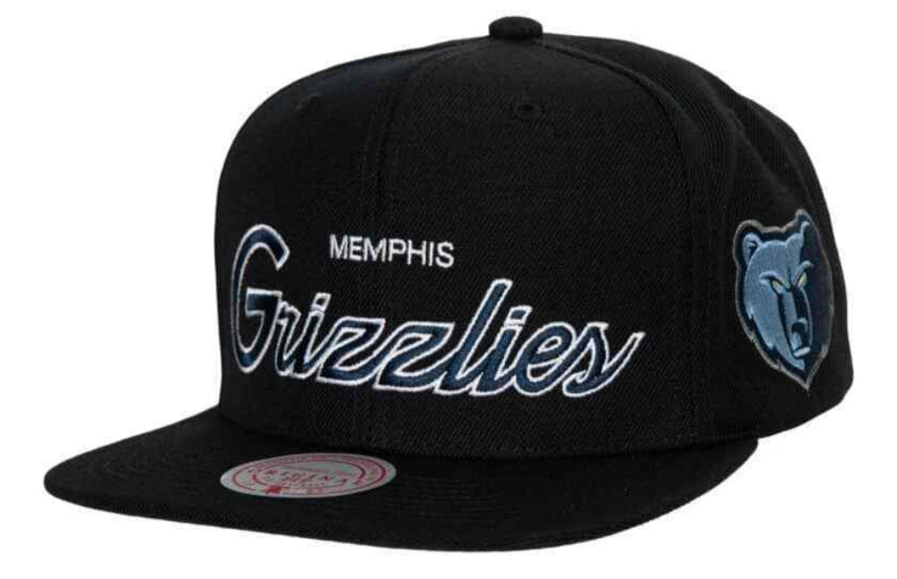 Memphis Grizzlies Team Script 2.0 Mitchell & Ness Snapback Hat product image 1, provided for visual reference and product