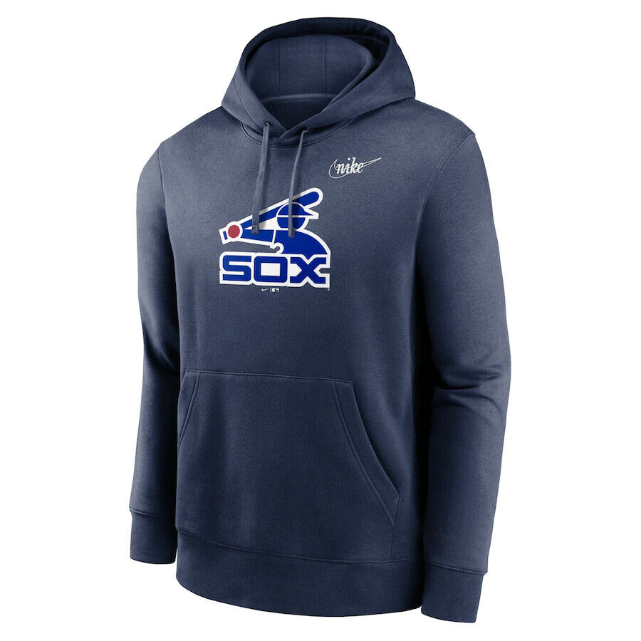 Chicago White Sox Nike Cooperstown Collection Logo Navy Club Pullover Hoodie product image 2, provided for visual reference