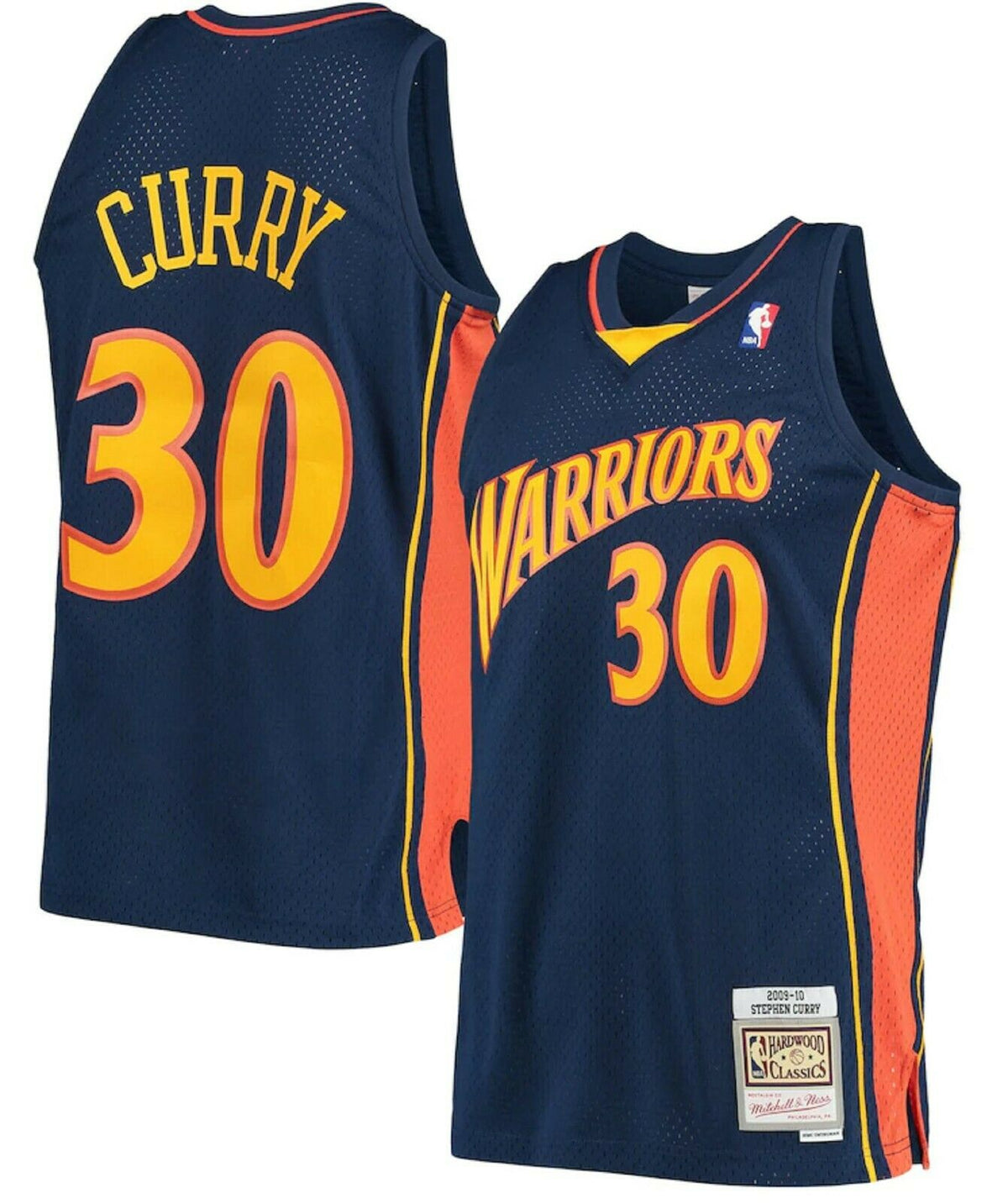 Mitchell & Ness Stephen Curry Golden State Warriors Navy 2009-2010 Hardwood Classics Swingman Jersey for Men product image