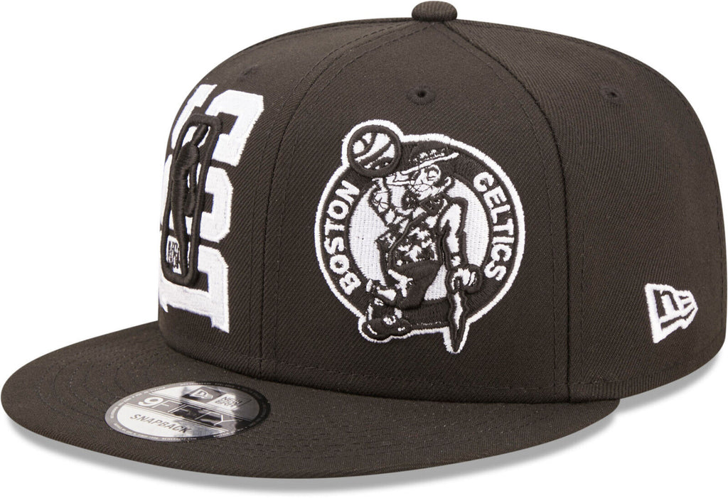 Boston Celtics New Era Black 2022 NBA Draft 9FIFTY Snapback Hat product image 1, provided for visual reference and product