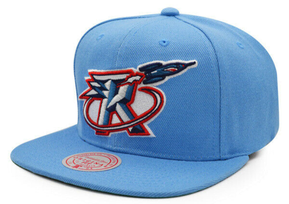 Mitchell & Ness Houston Rockets Hardwood Classics Sky Blue Adjustable Snapback Hat for Men product image 1, provided for