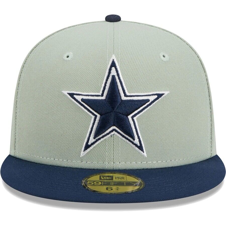 Dallas Cowboys NFL New Era Gray and Navy 59FIFTY Fitted Hat product image 2, provided for visual reference and product