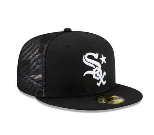 Chicago White Sox New Era MLB All Star Palm Tree 59fifty Trucker Mesh Hat product image 3, provided for visual reference and