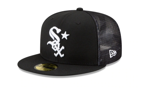 Chicago White Sox New Era MLB All Star Palm Tree 59fifty Trucker Mesh Hat product image 1, provided for visual reference and