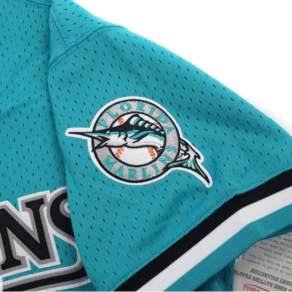 Florida Marlins Andre Dawson 1995 Mitchell & Ness Teal Fashion Cooperstown Collection Mesh Batting Practice Jersey for Men