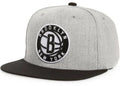 Brooklyn Nets Mitchell & Ness Gray Black Pop Snapback Hat product image 1, provided for visual reference and product detail