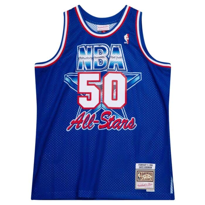 David Robinson Western Conference All-Star San Antonio Spurs Mitchell & Ness Hardwood Classics Blue 1992 Swingman Jersey for