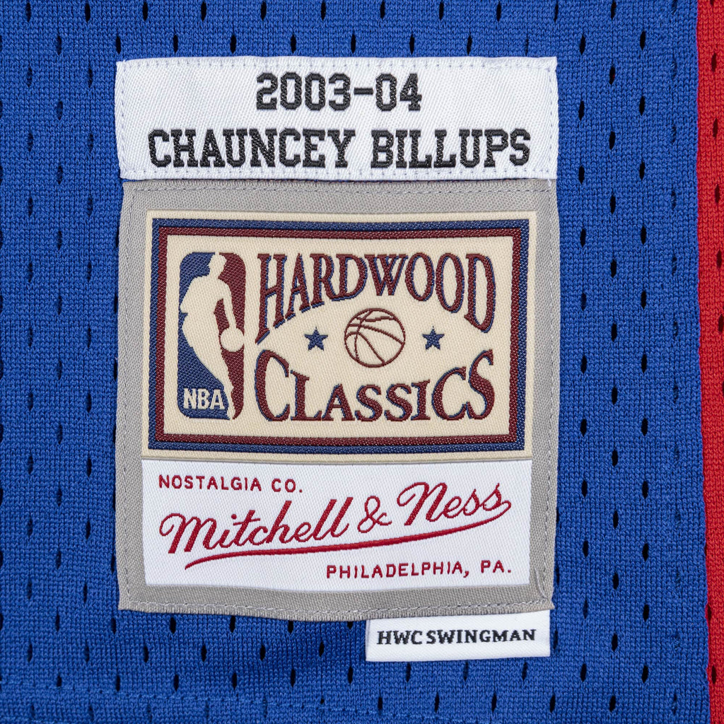 Detroit Pistons Chauncey Billups 2003-04 Royal Mitchell & Ness NBA Men Hardwood Classic Swingman Jersey for Men product