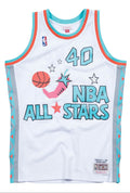 Shawn Kemp All-Star West Mitchell & Ness 1996 White NBA Swingman Hardwood Classics Jersey for Men product image 1, provided