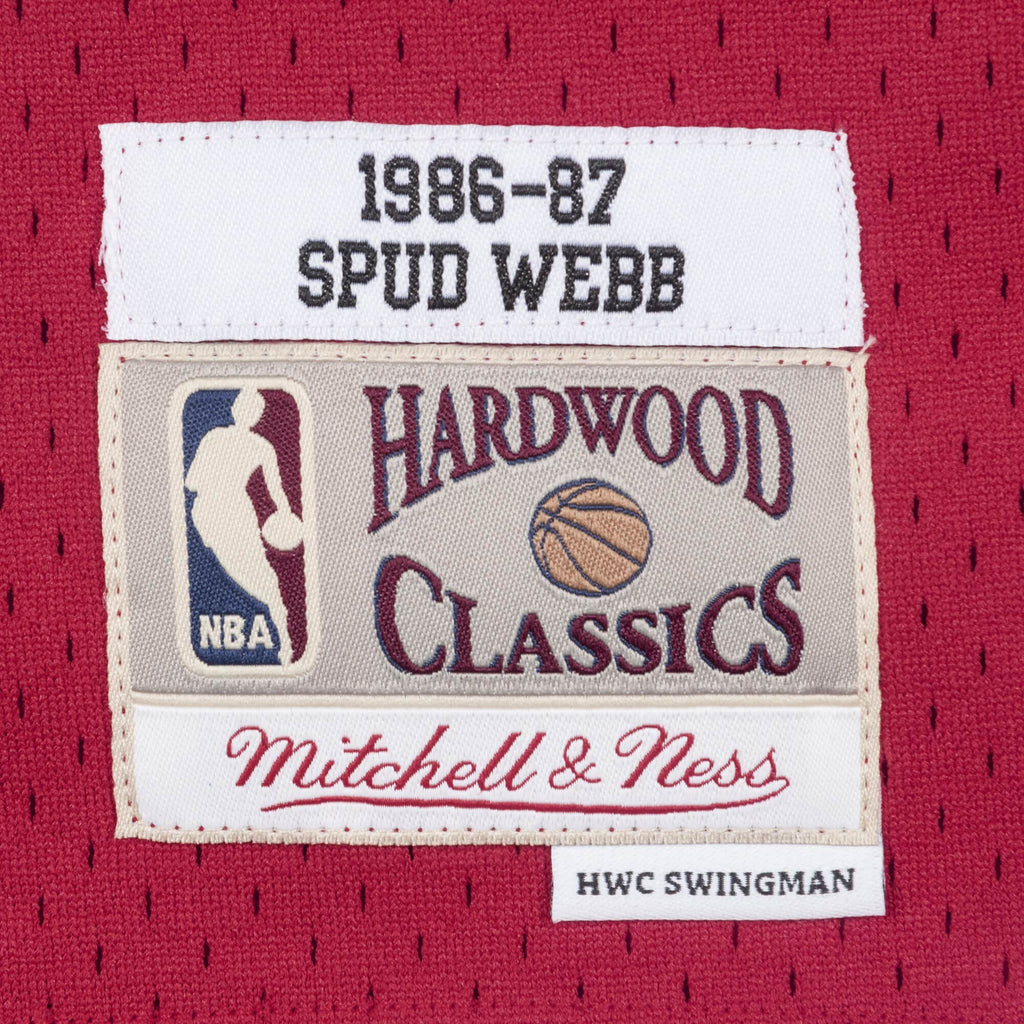 Atlanta Hawks Spud Webb Mitchell & Ness Red 1986-87 Hardwood Classics Swingman Jersey for Men product image 4, provided for