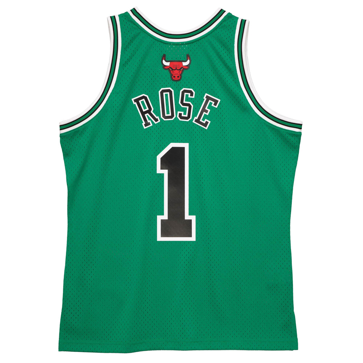 Chicago Bulls Derrick Rose Mitchell & Ness Kelly Green 2008-09 St. Patrick's Day Hardwood Classics Swingman Jersey for Men