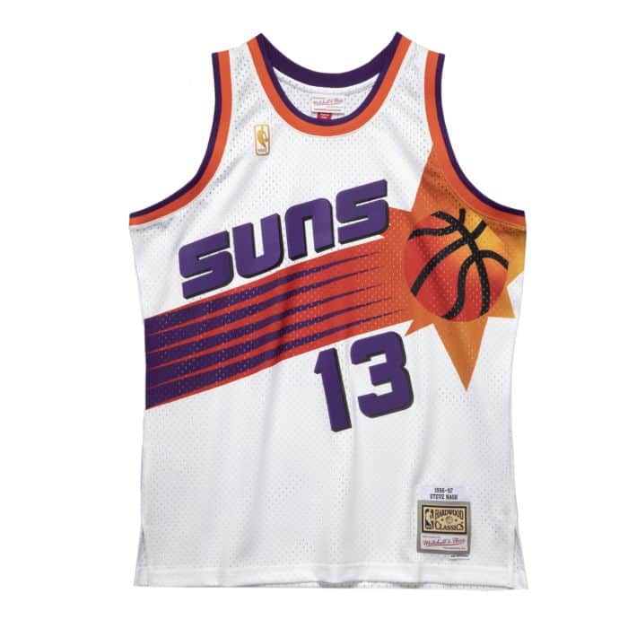 Phoenix Suns Steve Nash Mitchell & Ness White 1996-97 Hardwood Classics Swingman Jersey for Men product image 2, provided
