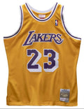 Los Angeles Lakers Cedric Ceballos Mitchell & Ness Gold 1994-95 Hardwood Classics Swingman Jersey for Men product image 1,