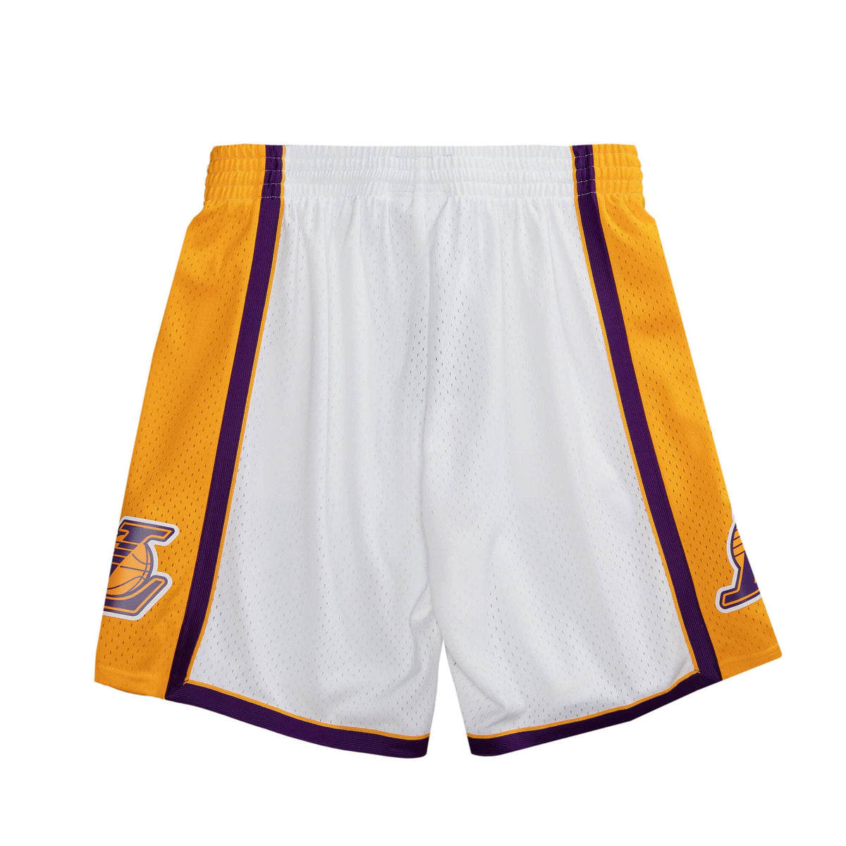 Los Angeles Lakers Mitchell and Ness Hardwood Classics 2009-2010 Home White Swingman Shorts product image 2, provided for