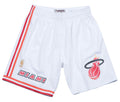 Miami Heat Mitchell and Ness Hardwood Classics White 1996-97 Swingman Shorts for Men product image 1, provided for visual