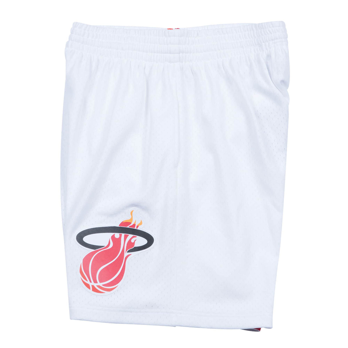 Miami Heat Mitchell and Ness Hardwood Classics White 1996-97 Swingman Shorts for Men product image 3, provided for visual