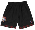 Philadelphia 76ers Mitchell and Ness Hardwood Classics Black 2000-01 Swingman Shorts for Men product image 1, provided for