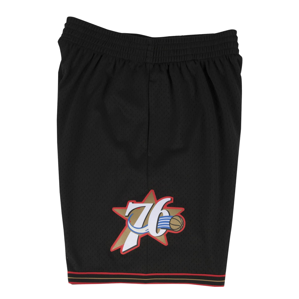 Philadelphia 76ers Mitchell and Ness Hardwood Classics Black 2000-01 Swingman Shorts for Men product image 2, provided for
