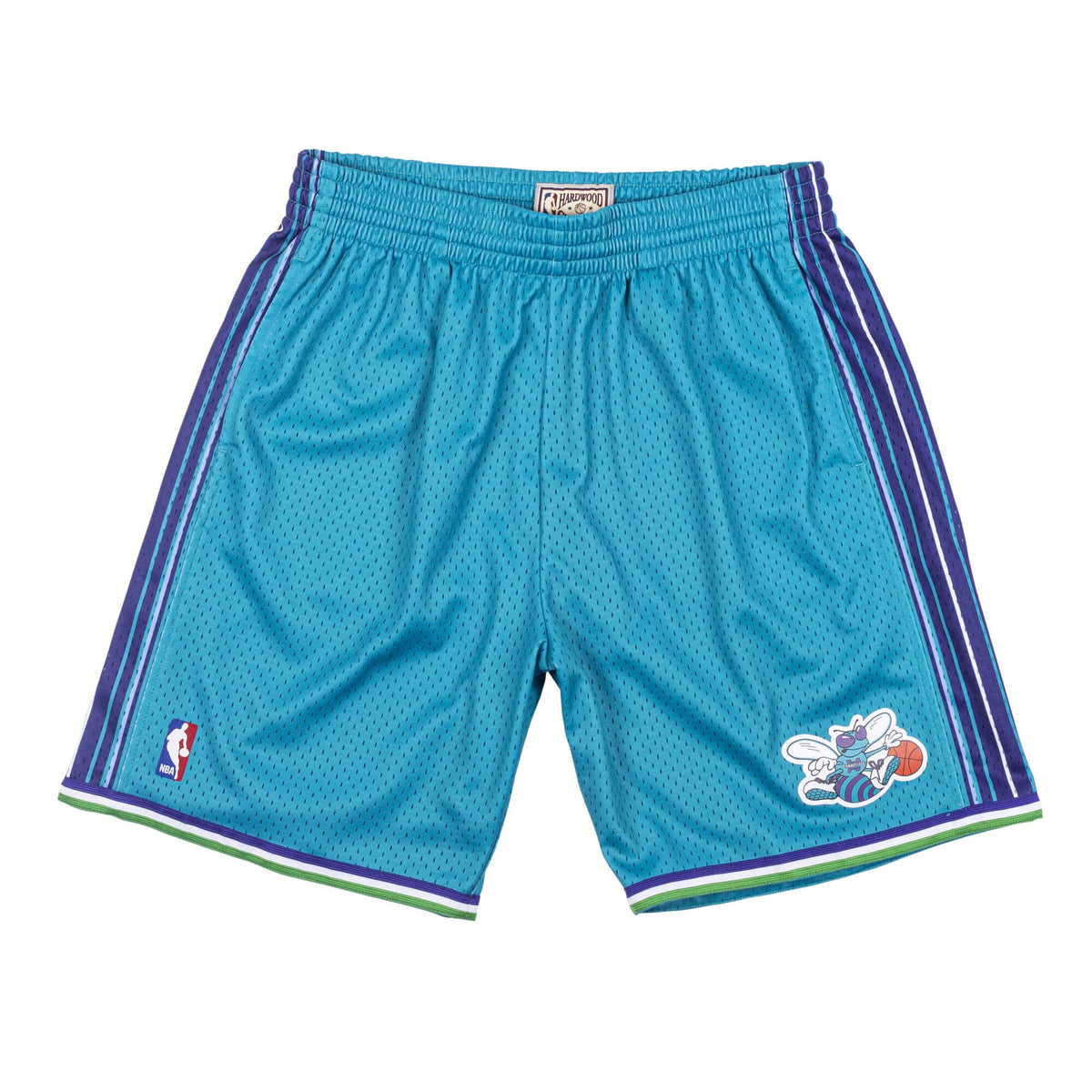 Charlotte Hornets Mitchell and Ness Hardwood Classics Teal 1999-2000 Swingman Shorts product image 2, provided for visual