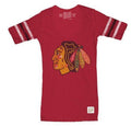 Chicago Blackhawks Red Mid Sleeve with Stripes T-Shirt for Women product image 1, provided for visual reference and product