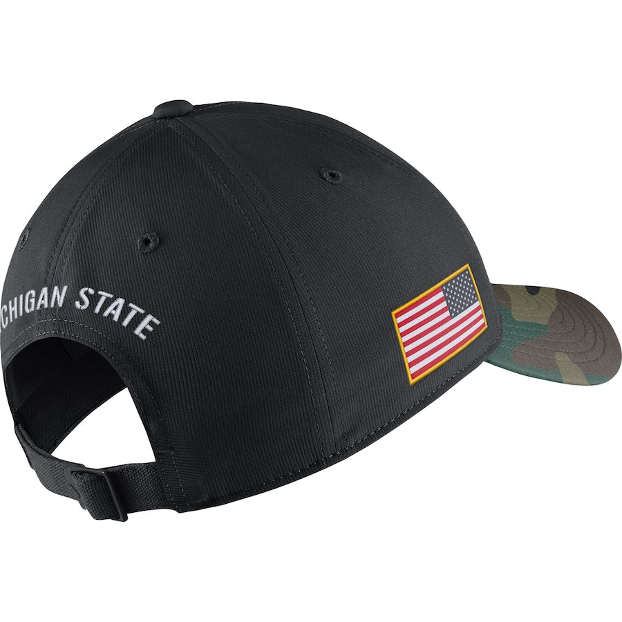 Michigan State Spartans Nike Legacy 91 2021 Veterans Camo Adjustable Hat product image 2, provided for visual reference and