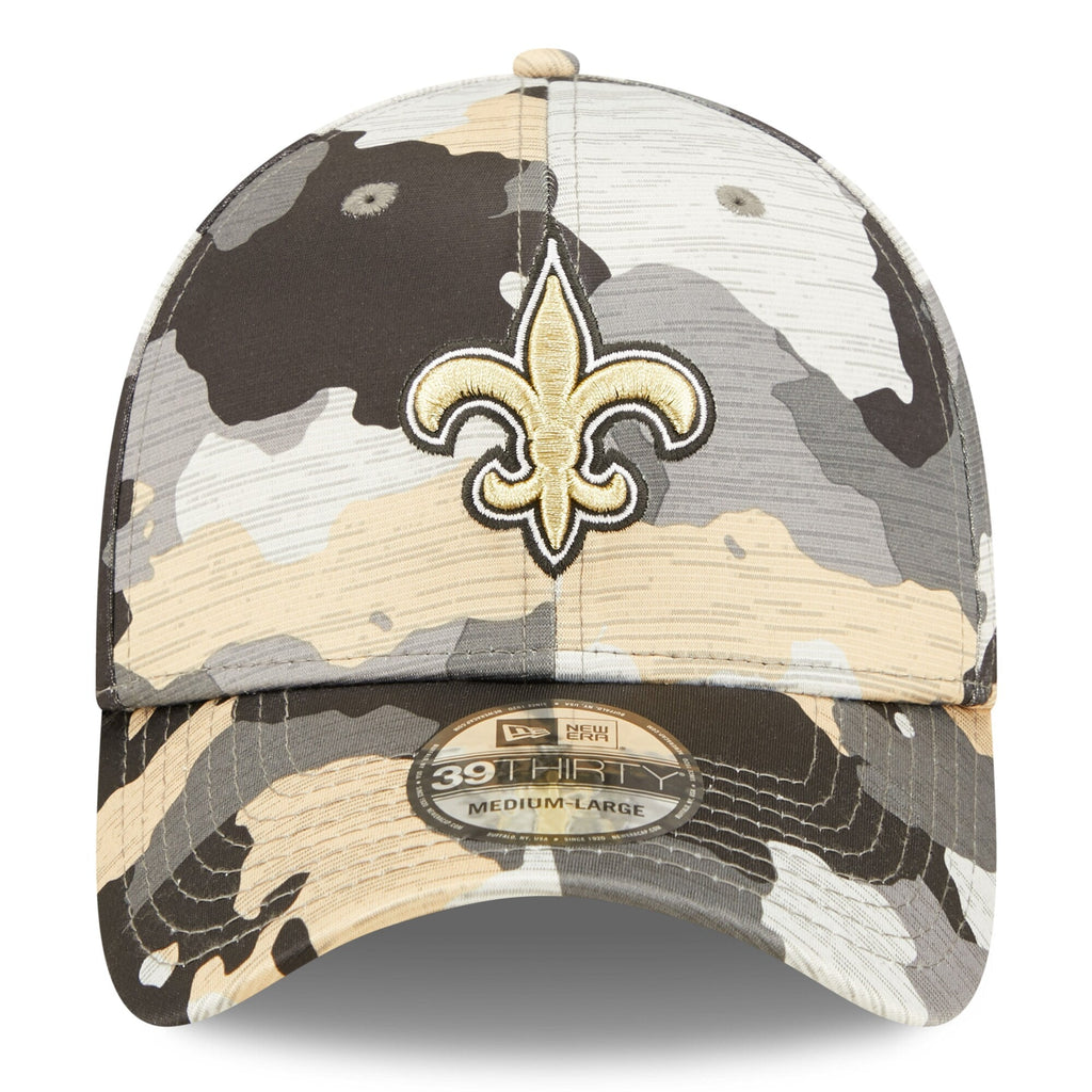 New Orleans Saints New Era Camo 2022 NFL Training Camp Official 39THIRTY Flex Hat for Men product image 2, provided for