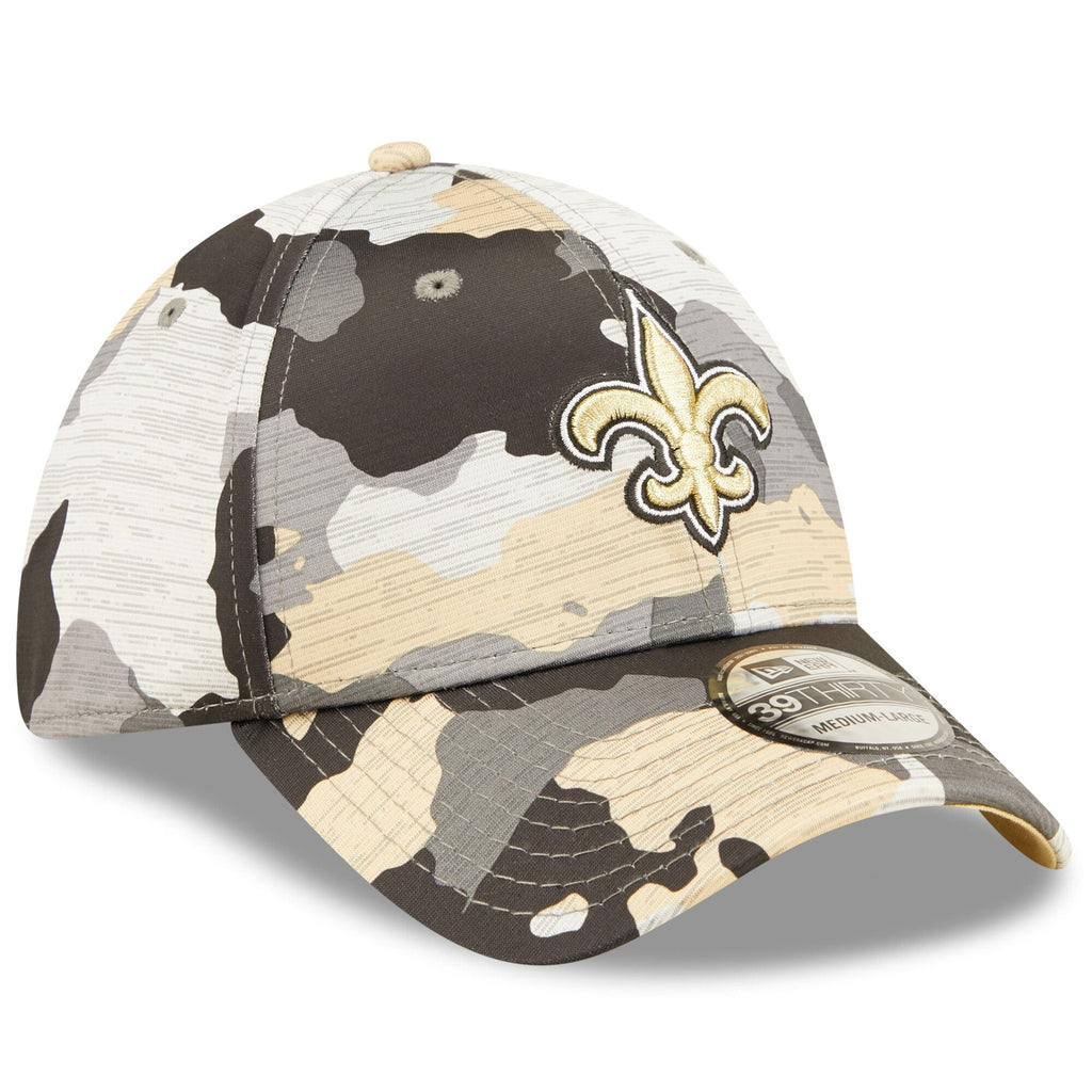 New Orleans Saints New Era Camo 2022 NFL Training Camp Official 39THIRTY Flex Hat for Men product image 3, provided for