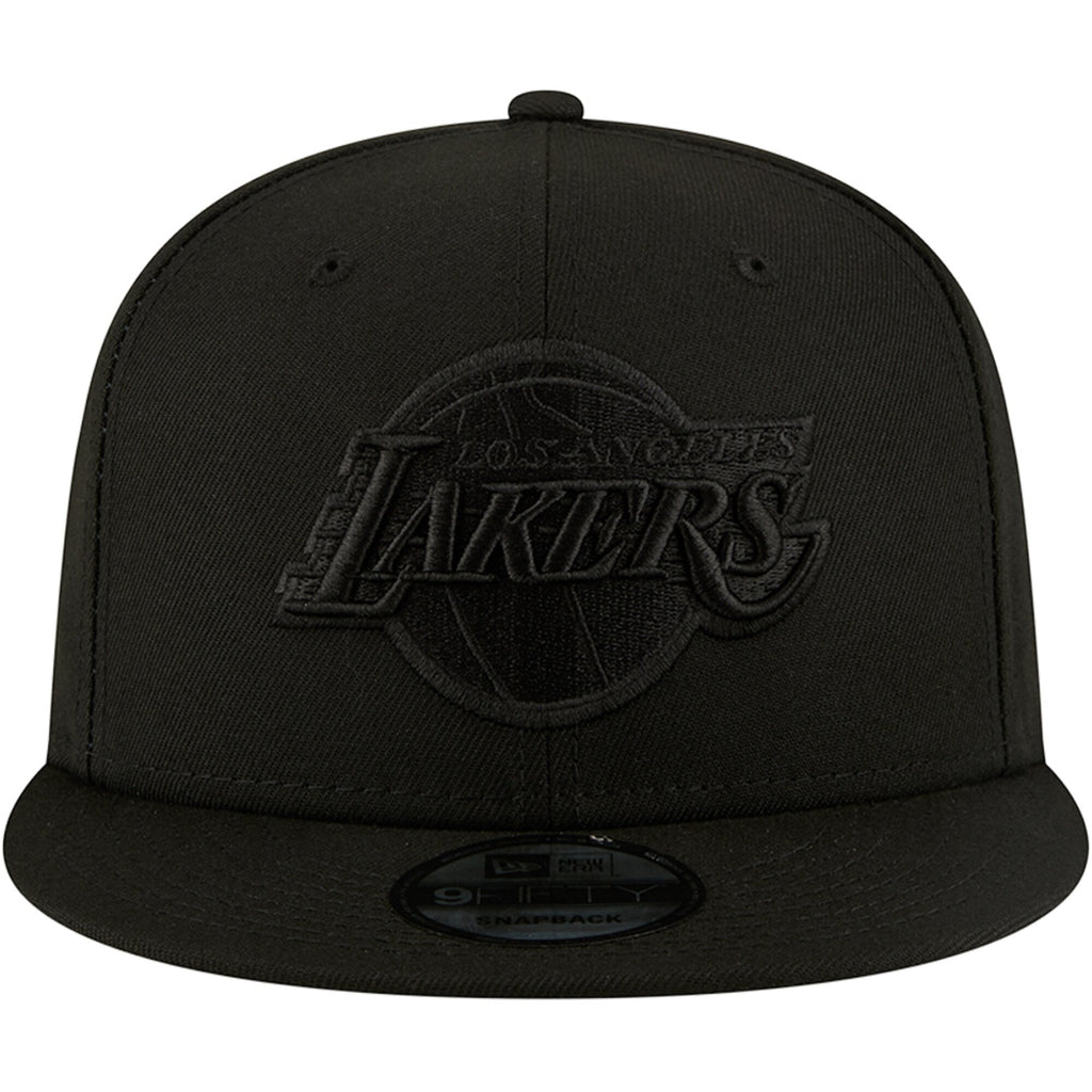 Los Angeles Lakers New Era Black On Black Color Pack 9FIFTY Snapback Hat for Men product image 2, provided for visual