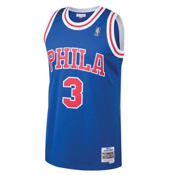 Philadelphia 76ers Allen Iverson Mitchell & Ness Royal 1996-97 Hardwood Classics Swingman Jersey for Men product image 2,
