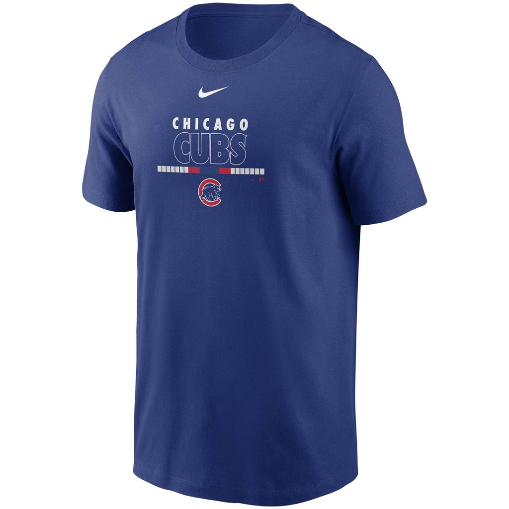 Chicago Cubs Nike Royal Color Bar T-Shirt for Men product image 2, provided for visual reference and product detail review