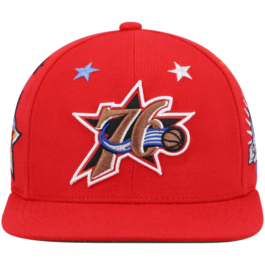 Philadelphia 76ers NBA 97 All Star Star HWC Green Mitchell & Ness Snapback Hat product image 2, provided for visual