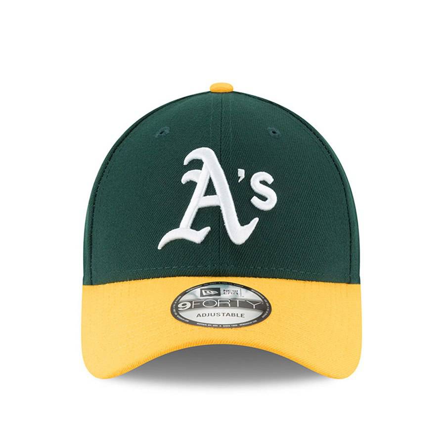 Oakland Athletics New Era Green League 9FORTY Adjustable Hat for Men product image 2, provided for visual reference and